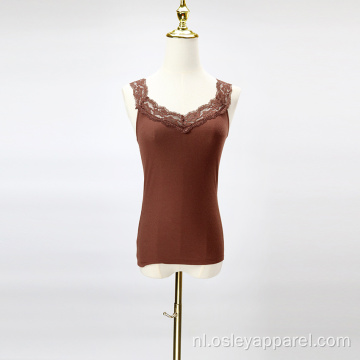 V-neck Suspender Skinny Lace Top